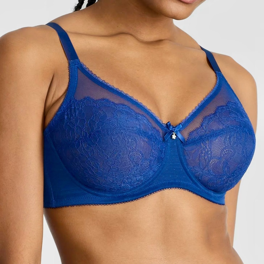 Wacoal Retro Lace Full Coverage Back Smoothing Bra 34DDD/F